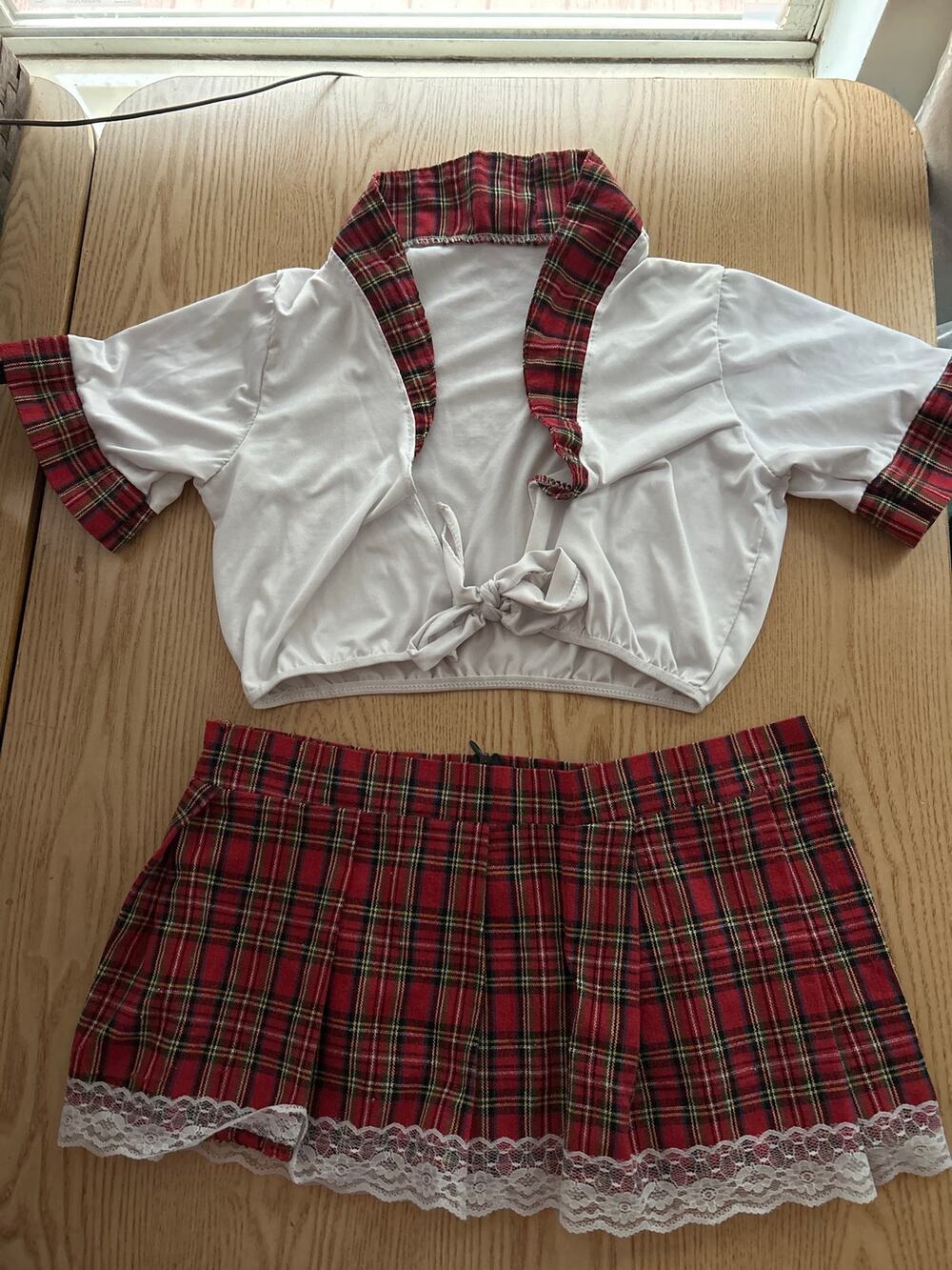 #4 New Women's 3Pc super Sexy Schoolgirl Halloween 💀Costume size Xs/Small 14"